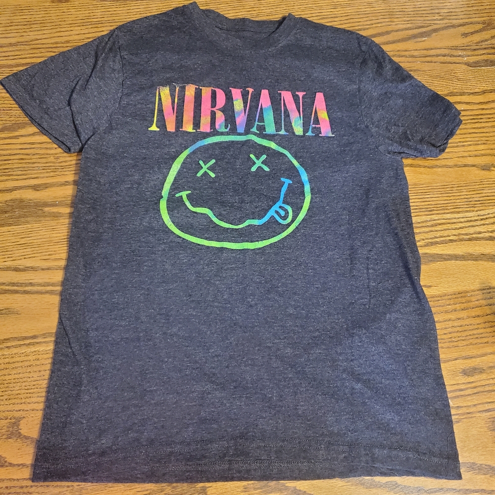 NIRVANA Kids Tee - Multicolor on Dark Gray